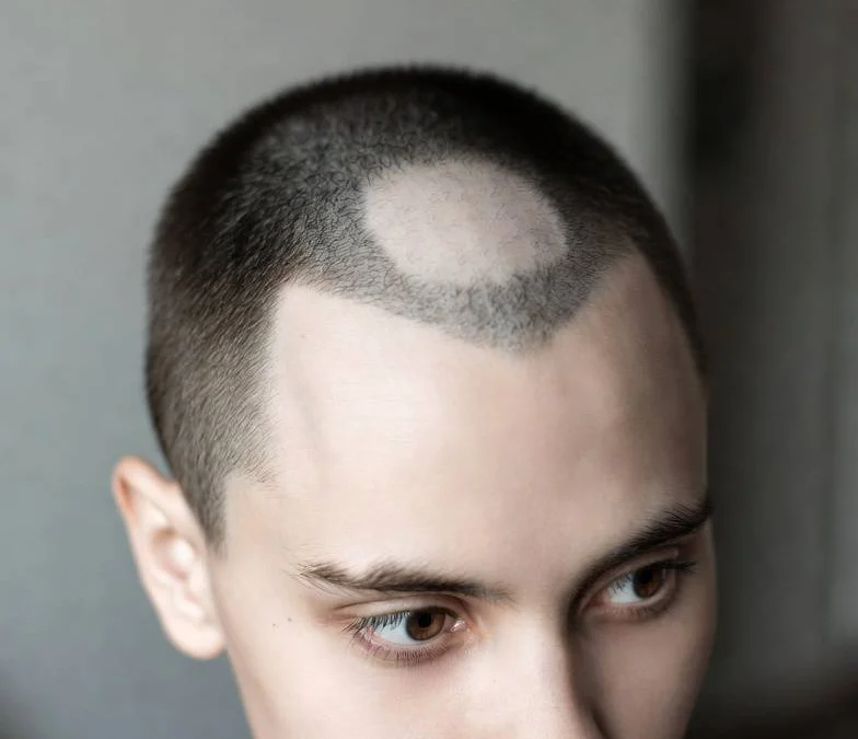 Alopecia areata patch on the scalp — care approaches