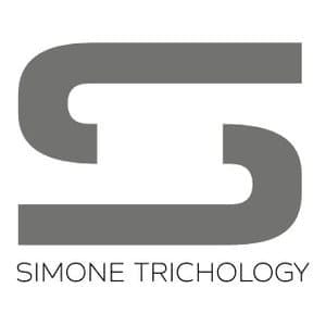 SIMONE TRICHOLOGY logo with stylised S lettermark
