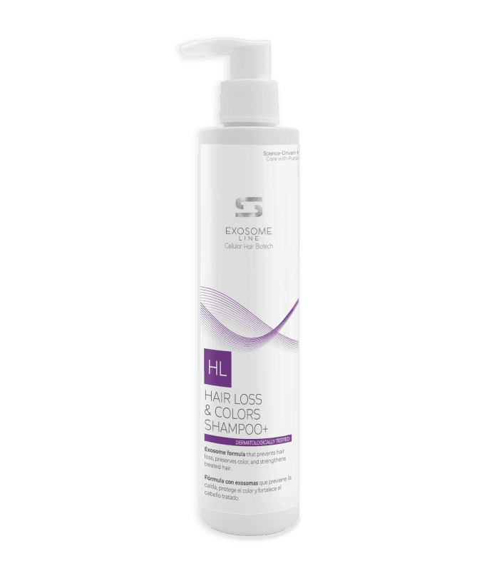 Hair Loss & Colors Shampoo Plus 250 ml by SIMONE TRICHOLOGY, a colour-safe shampoo for fragile dyed hair