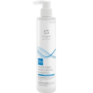 Nutri Fiber Moisturizing Shampoo Plus 250 ml by SIMONE TRICHOLOGY, a moisturising shampoo for dry, dull hair