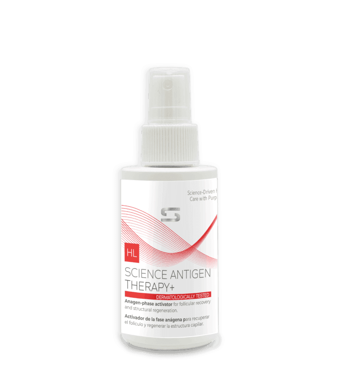 Science Antigen Therapy Plus by SIMONE TRICHOLOGY, a calming leave-in concentrate for stress-related shedding