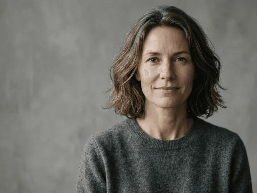 Woman with natural, healthy-looking hair — female hair loss explained